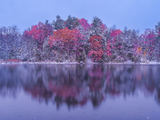 bond lake under snow