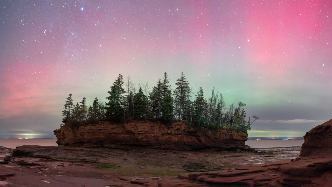 Aurora seen from Burncoat Head, Nova Scotia