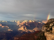 Rainbow above Grand Canyon