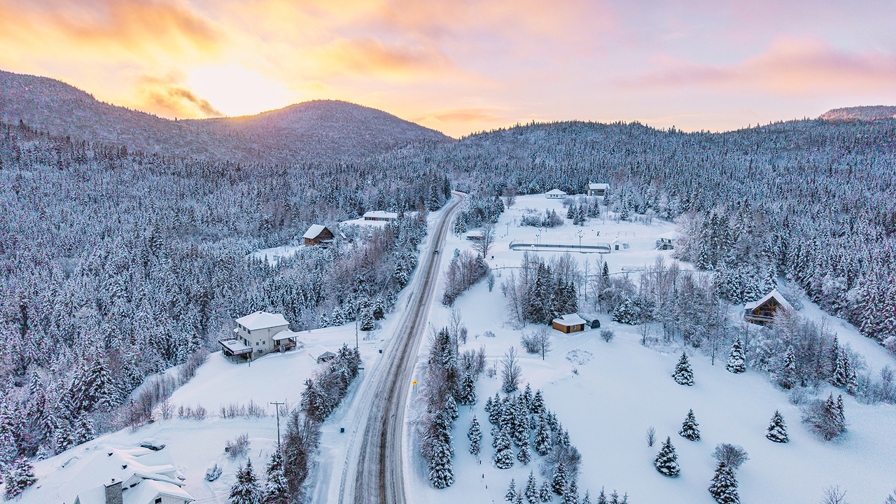 Sunrise magic over Tewkesbury village