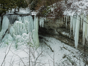 Ice Columns at Manitoulin's Bridal Veil Falls