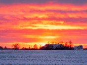 Sunset colours in Southern Ontario.