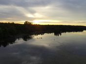 Sunset on the Magog river