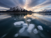 Sunrise of Abraham Lake