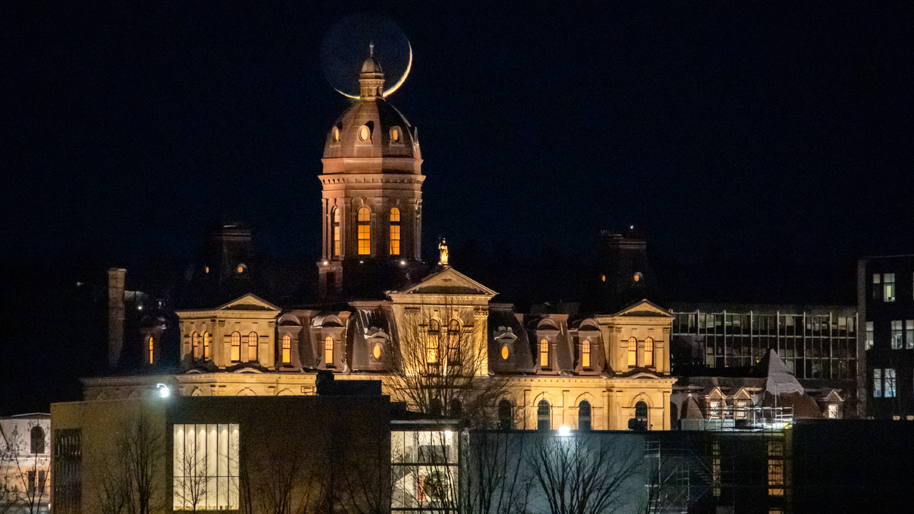 Waxing Crescent Over Fredericton