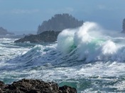 Big waves on the shores of Ucluelet BC