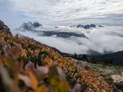 Sunset and mountain tops