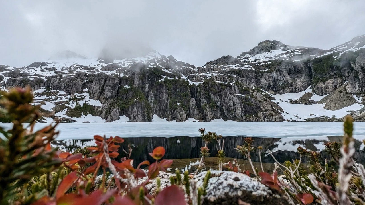 Sunset and mountain tops