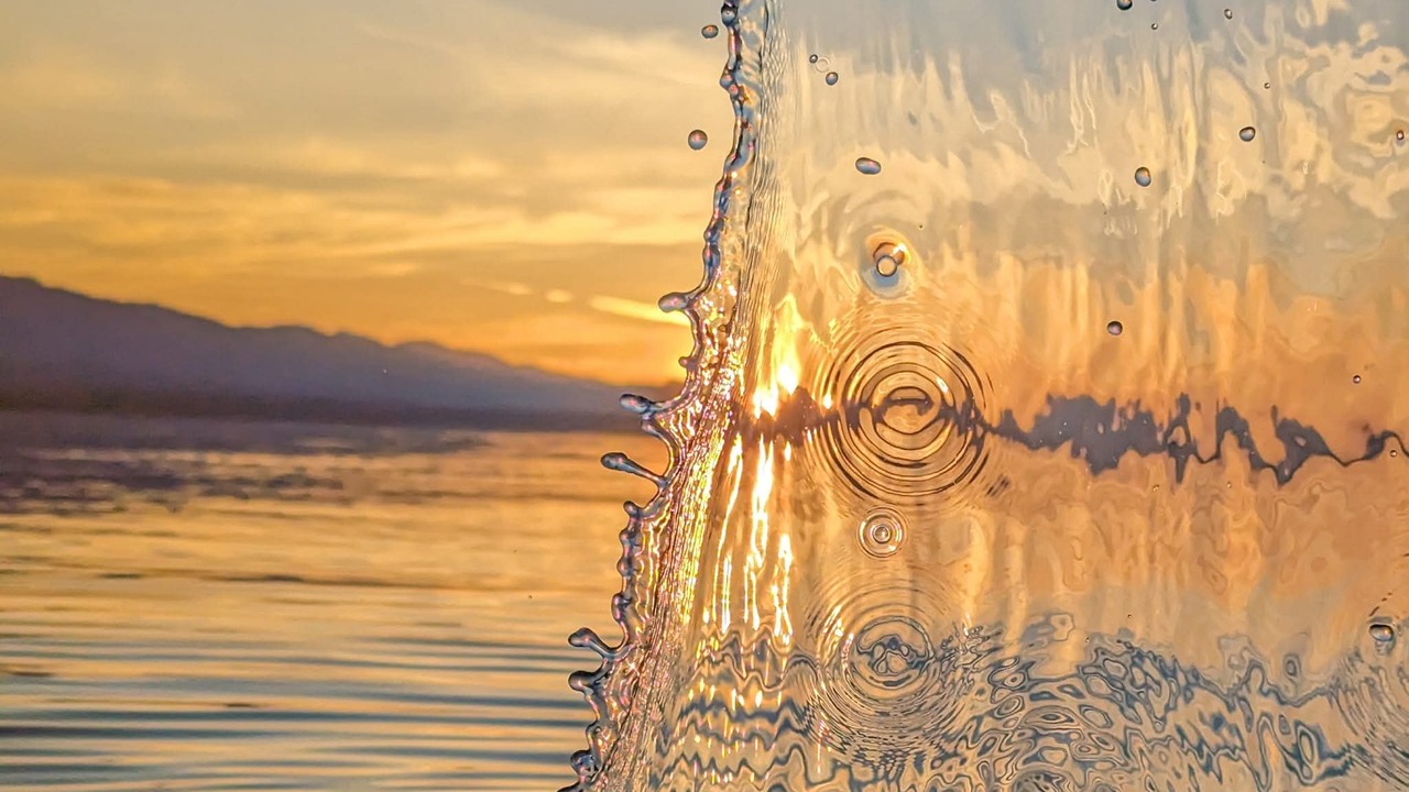 Sunset and mountain tops