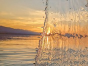 Sunset and mountain tops