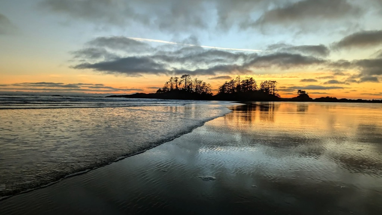 Sunset and mountain tops