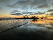 Sunset and mountain tops