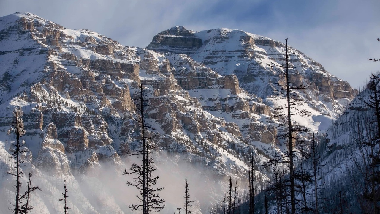 Sunset and mountain tops