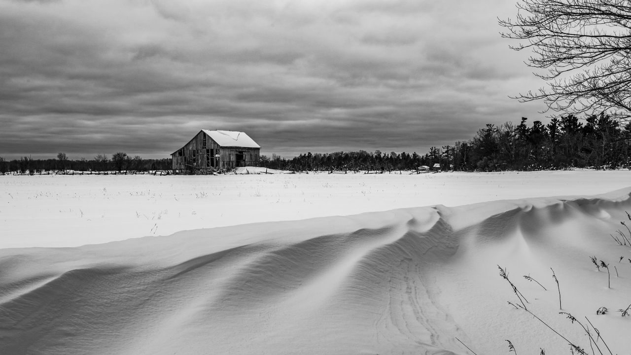 The Waves of February, or, Canadian Gothic b&w
