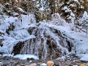 Wintry waterfall - Malign Canyon 