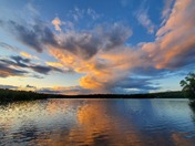 sunset cloud reflection