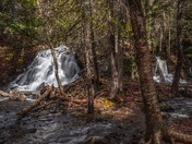 The two falls at St. Paddy's Falls, Bocabec, NB