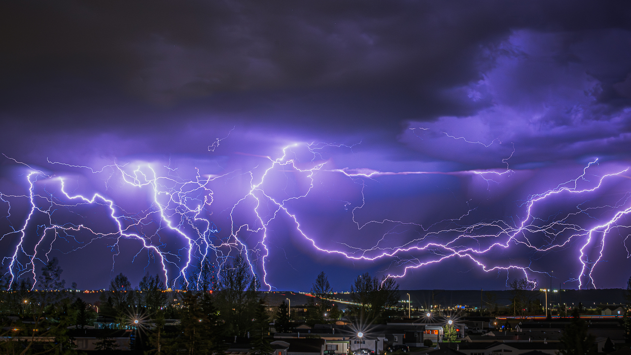 Electric Night Over Calgary!