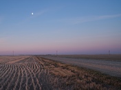 moonset at sunrise II