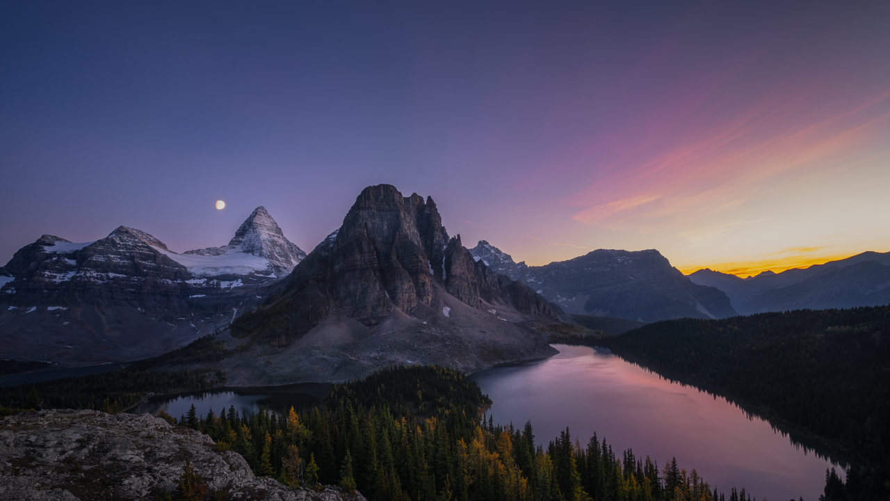 Moon Rise of Mt. Assiniboine