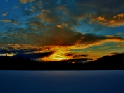 Sunset on Ross Lake Provincial Park, BC