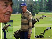Len Cook Golfing at 95