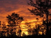 the setting sun outside Stewiacke, NS