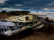 Old rugged fishing boat