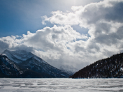 Waterton Lake under ice