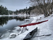 Winter kayaking