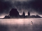 Canoeing in the mist, Oxtongue Lake