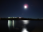 Moon in Taurus over Ft Henry, Kingston ON