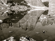 Divide Lake in the Tombstone Mountains