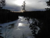 McLeod River Beginning to Thaw in Wilmore Park near Edson Alberts