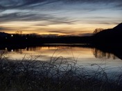 Dusk falling over the Fraser River