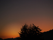 Sunset and a single star