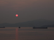 Sunset on The English Bay Beach