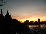 Ottawa Parliament Building at sunset