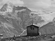 Mount Sir Donald, Illecilewaet Glacier, and a Climate Reaseach Hut.