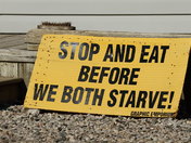 Seen outside a small rural restaurant.....