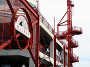 Spiral exterior staircase at Lonsdale Quay, Vancouver