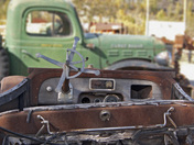 An old car from the gold rush in Dawson City Yukon.