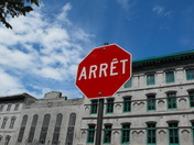 a stop sign in old Quebec 