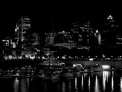 Downtown Montreal taken from the Old Port Marina