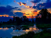 sunset in maple ridge bc,canada