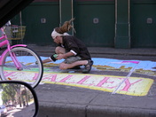 Sidewalk chalk artist