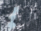 frozen waterfal at Lake Louise