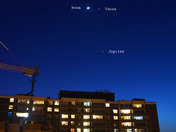 Night Sky palnet and Moon conjunction