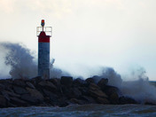 Large Waves pound shoreline