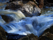 Water rushing over rocks
